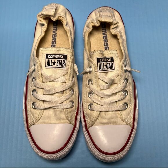 Converse Chuck Taylor All Star Womens Shoreline Cream Canvas Slip On Sneakers 8 - Picture 5 of 9